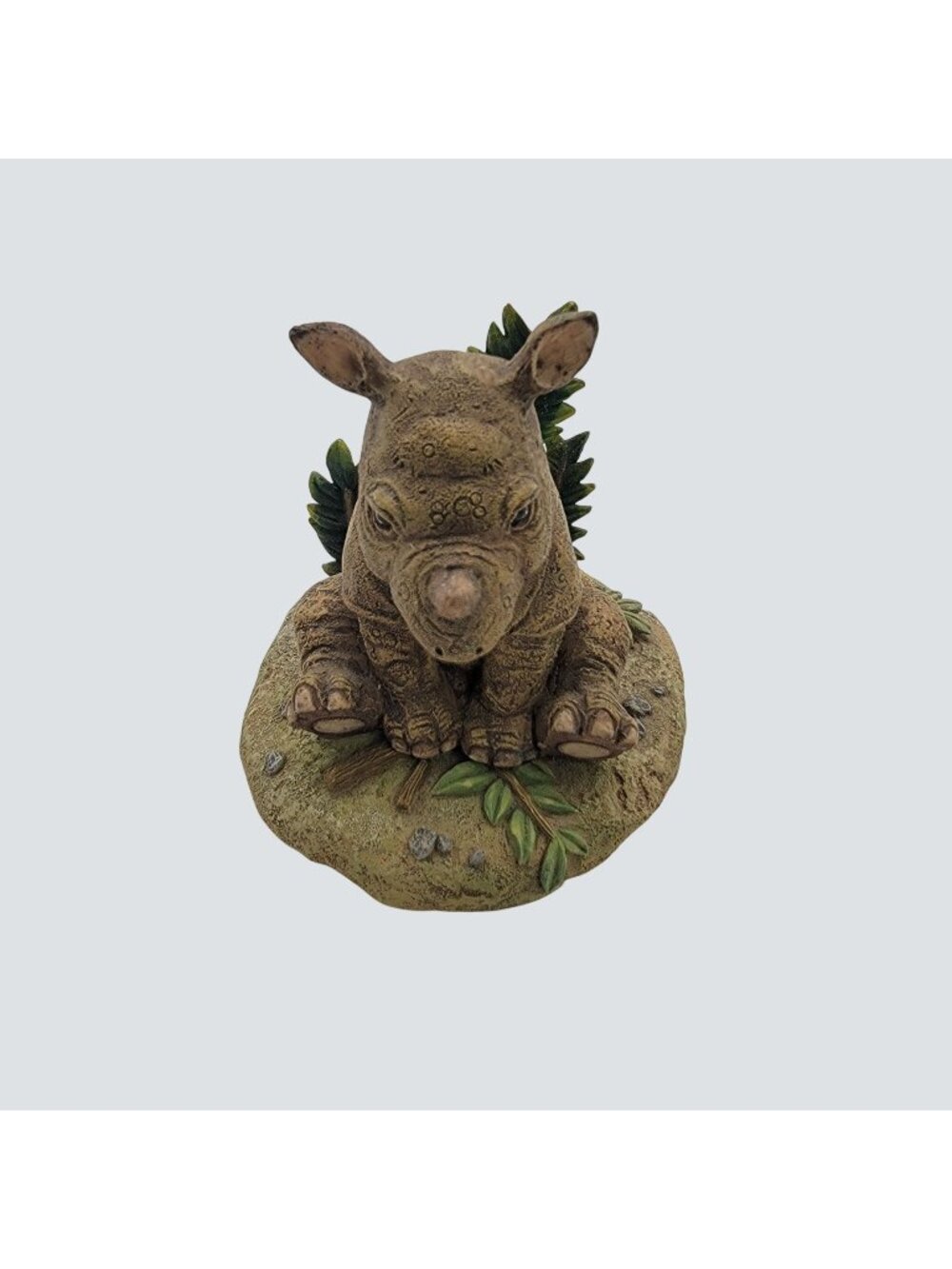 1995 The Hamilton Collection Rhinoceros Sculpture